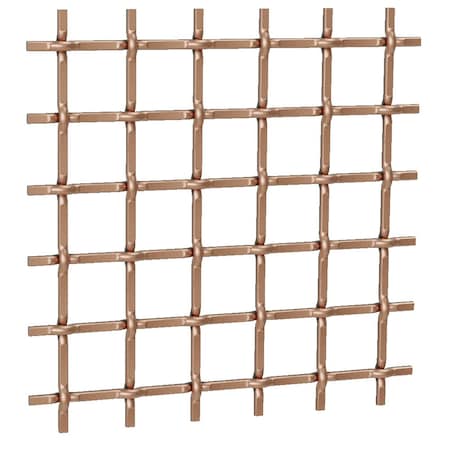 Designs Of Distinction .5in Round Single Square Decorative Grille - Antique Brass, 24in W x 72in L Sheet 01SQ2472214FAB1